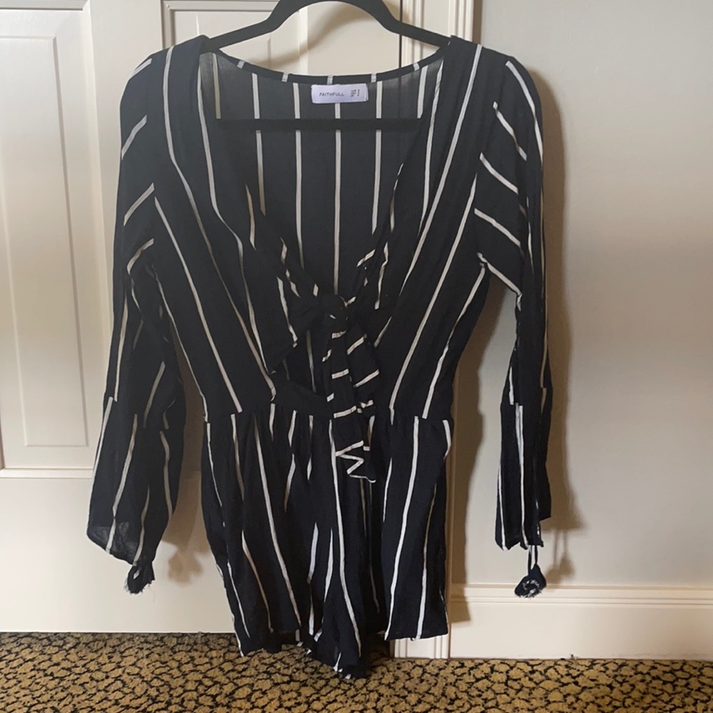 Navy Romper from Faithfull the Brand. US size 2.